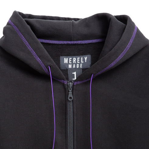 Merely Made Merely Snug Zip-Up Hoodie Black 23FML225HD Degli Uberti